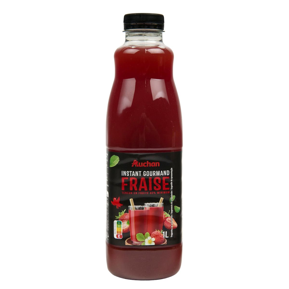 AUCHAN Nectar gourmand fraise 1l