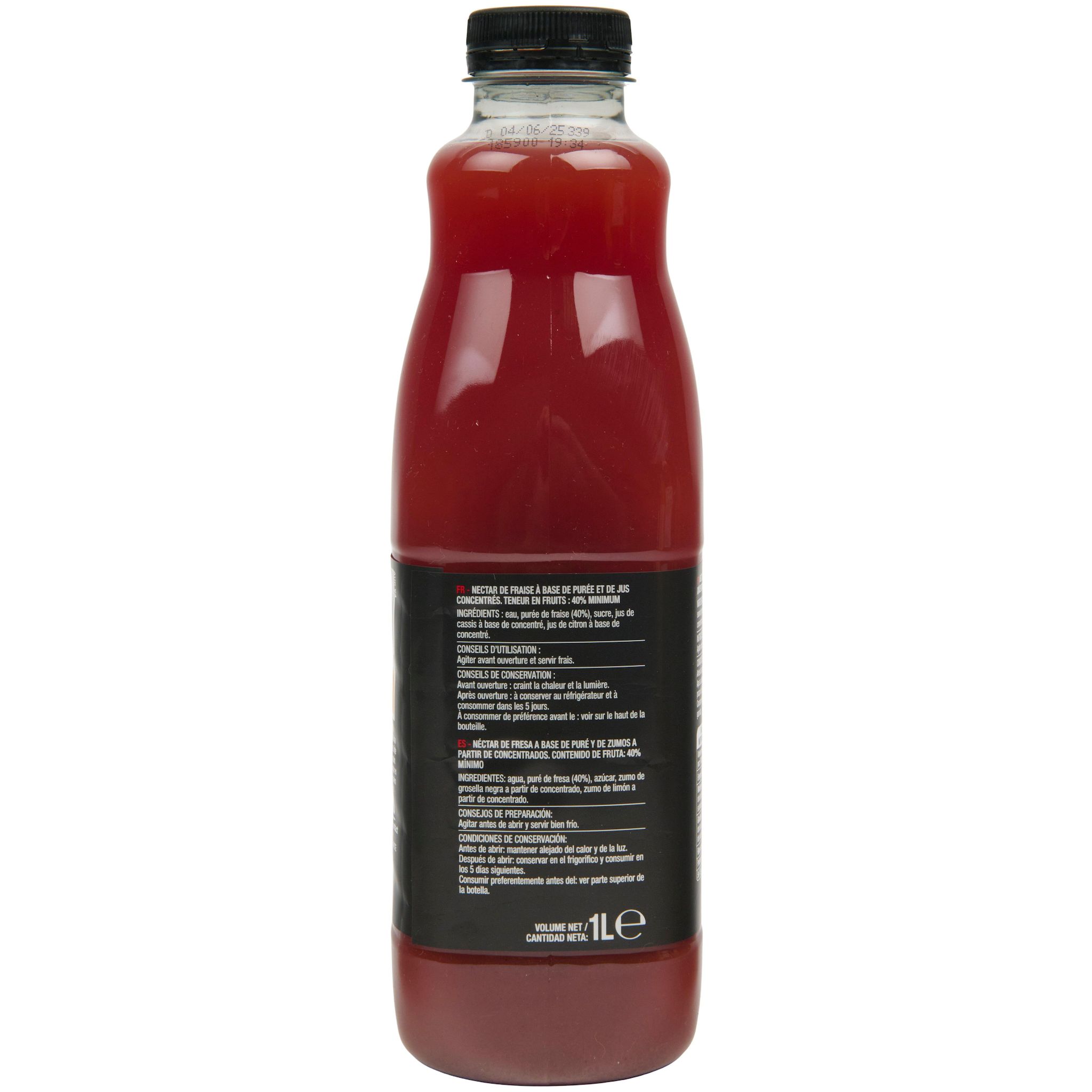 Voir la diapositive 2 : AUCHAN Nectar gourmand fraise 1l