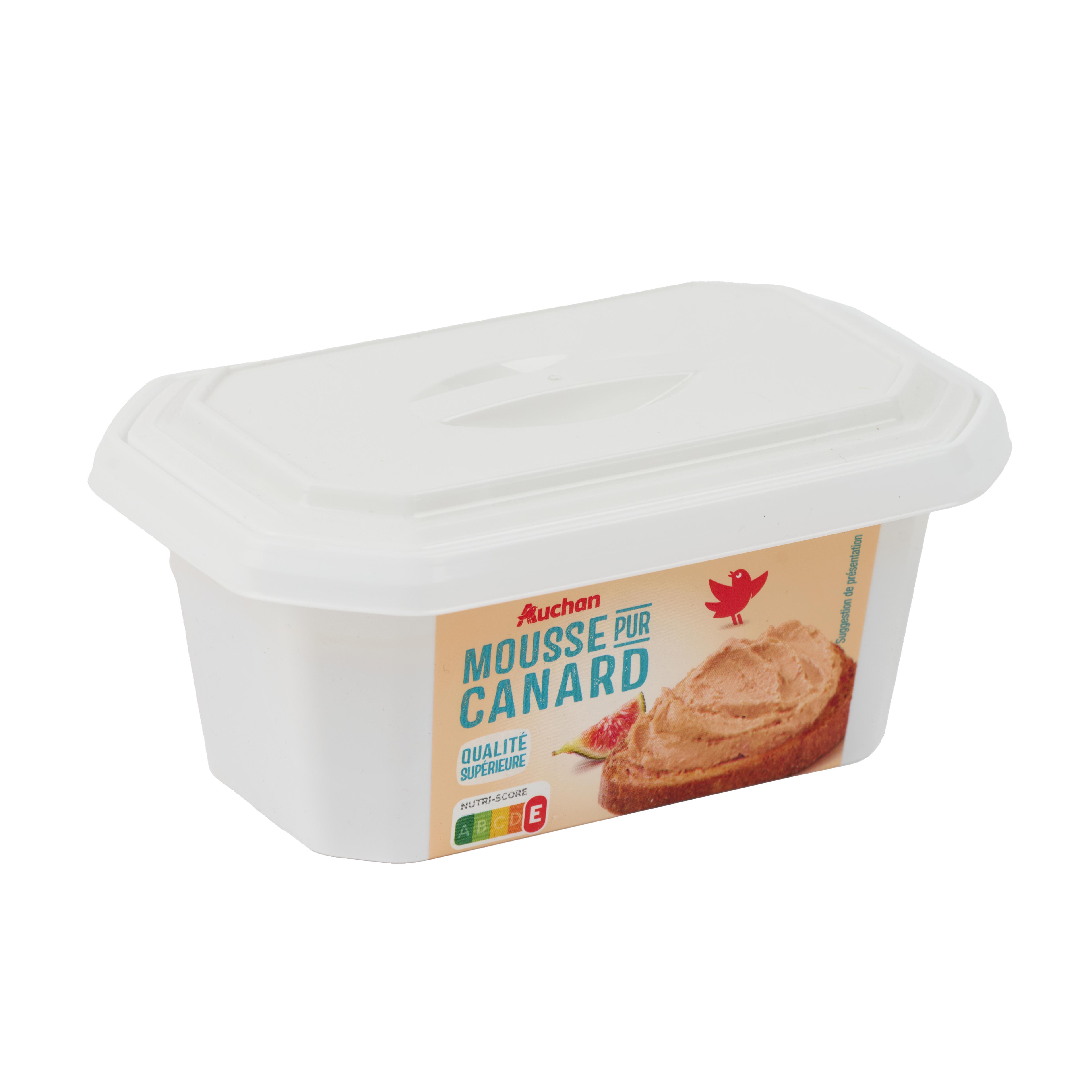 Voir la diapositive 2 : AUCHAN Mousse pur canard de qualité supérieure 200g
