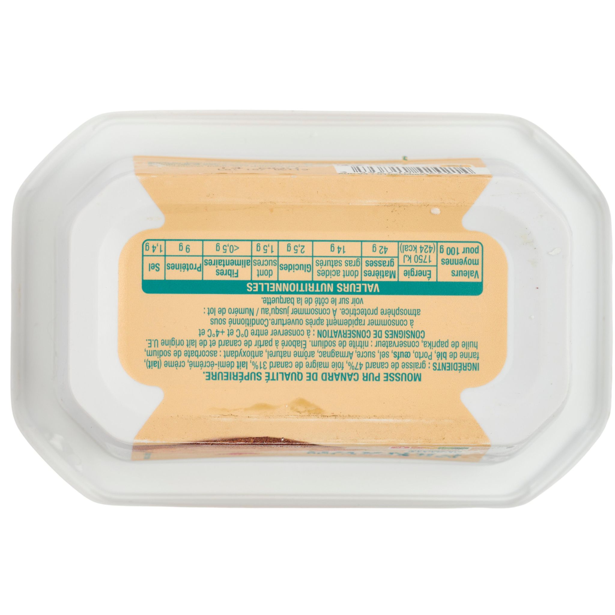 Voir la diapositive 2 : AUCHAN Mousse pur canard de qualité supérieure 200g