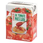 AUCHAN Coulis de tomates nature en brique 200g