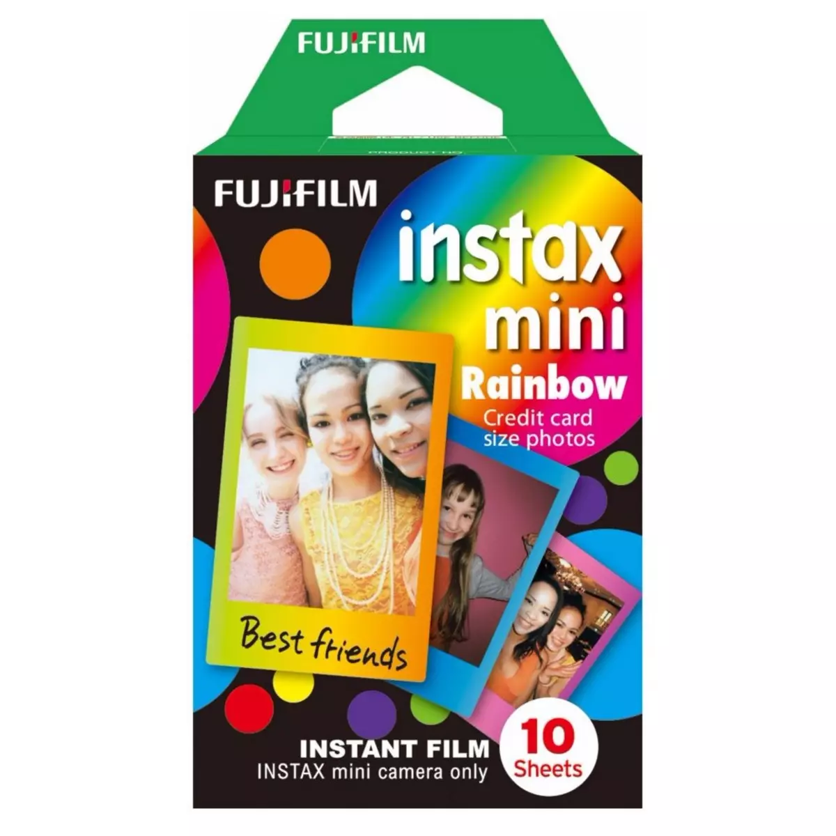 FUJIFILM Papier photo instantané - Films Instax Mini - Rainbow - 10 feuilles