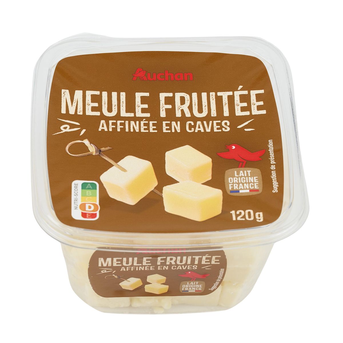 AUCHAN Dès de meule fruitée 120g