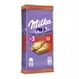 MILKA Tablette de biscuit et chocolat au lait 3 pièces 3x87g