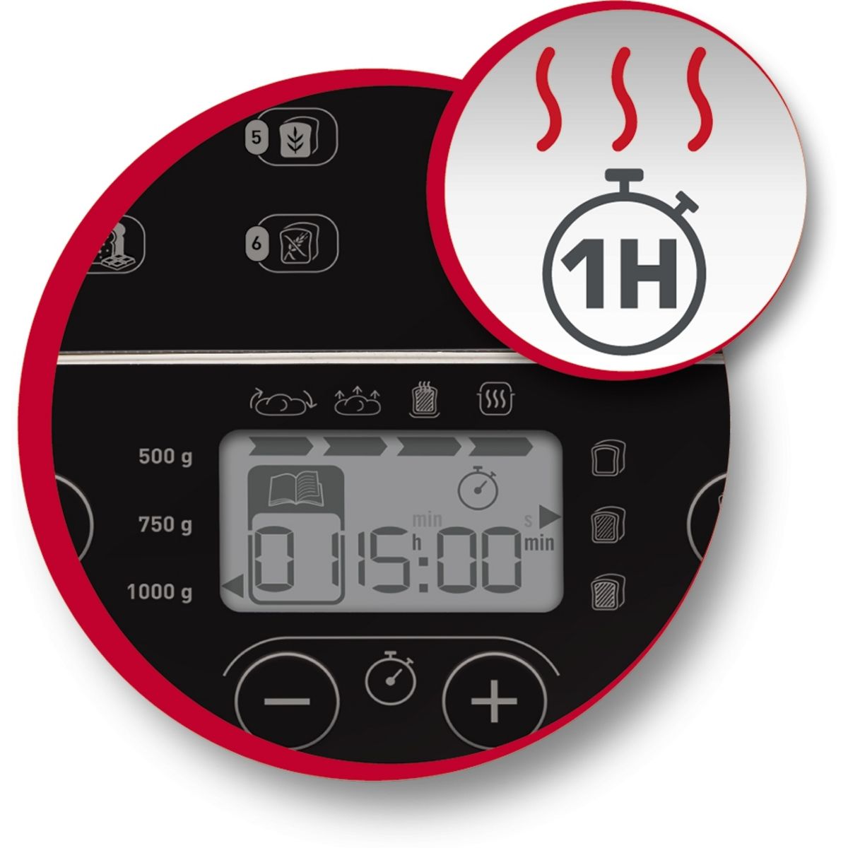 MOULINEX Machine à pain OW210130 pain doré - Blanc