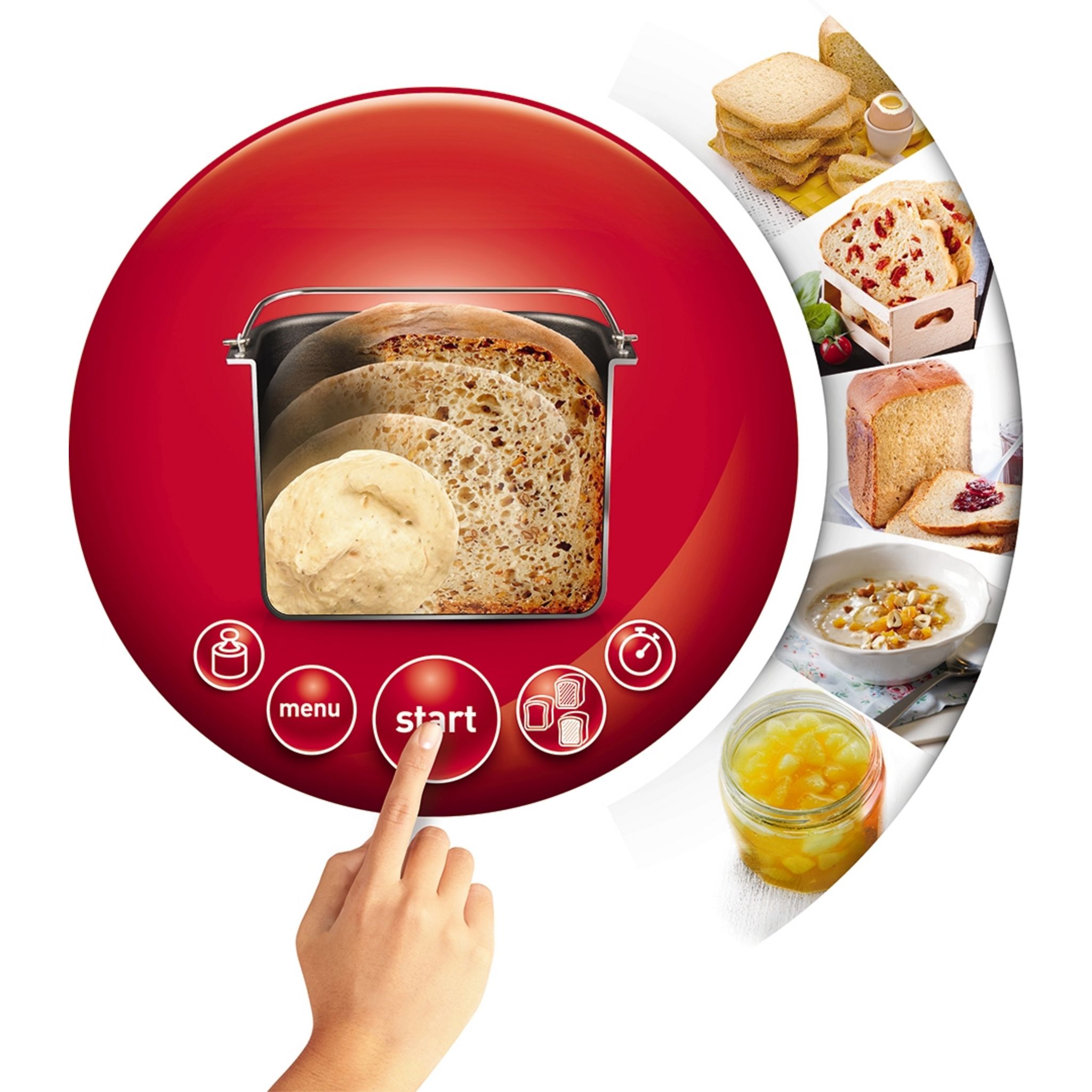 Voir la diapositive 6 : MOULINEX Machine à pain OW210130 pain doré - Blanc