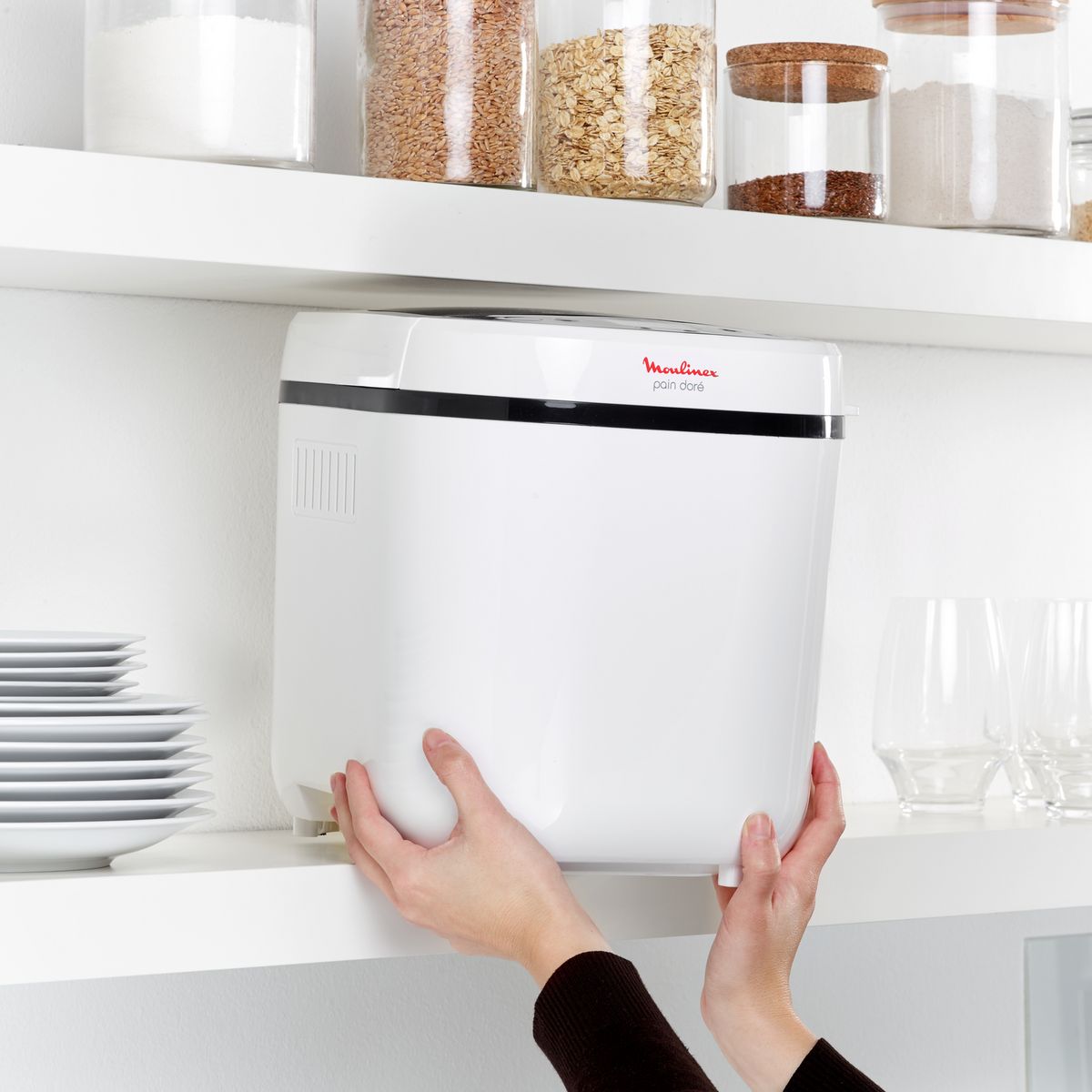 MOULINEX Machine à pain OW210130 pain doré - Blanc