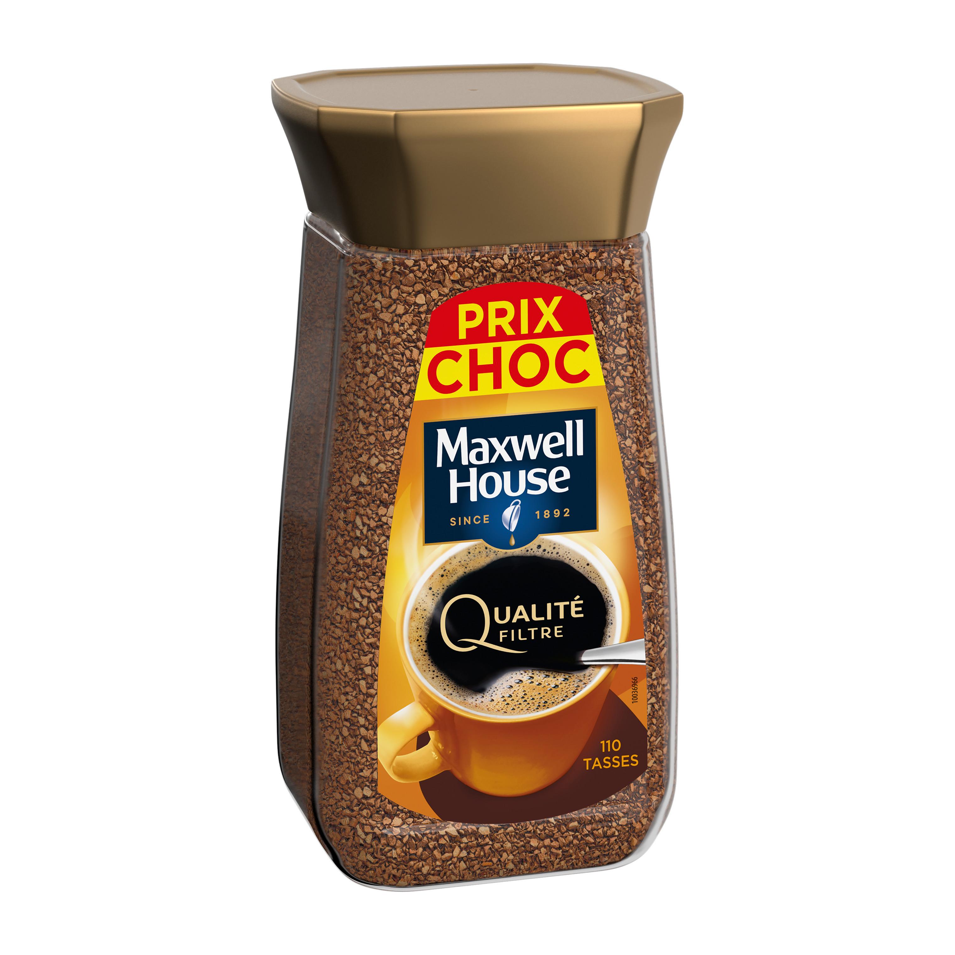 Voir la diapositive 2 : MAXWELL Café soluble qualité filtre 200g