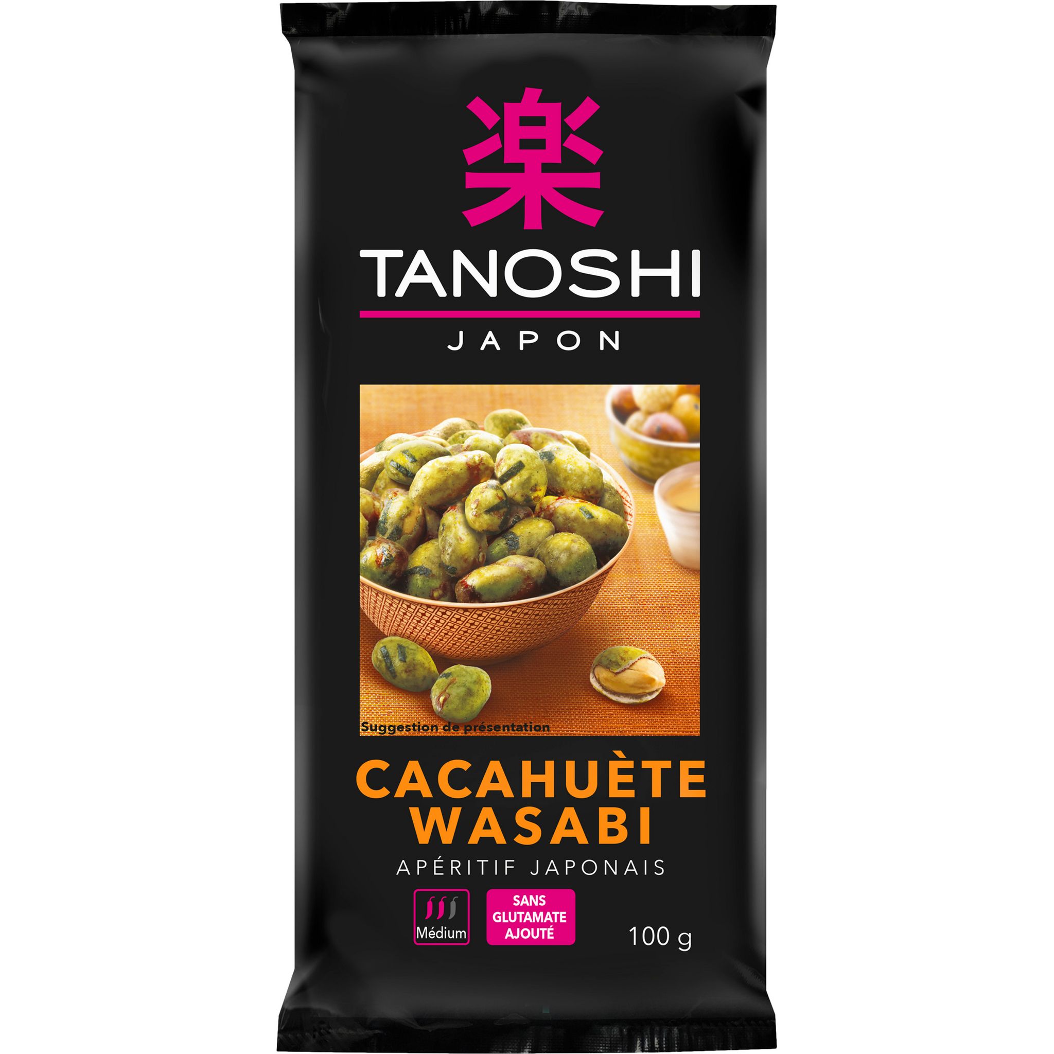 Voir la diapositive 2 : TANOSHI Cacahuète wasabi apéritif japonais - medium 100g
