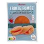 Voir la diapositive 4 : AUCHAN Truite fumée 6 tranches 150g
