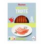 Voir la diapositive 2 : AUCHAN Emincés de truite fumé au bois de hêtre 6 pièces 100g