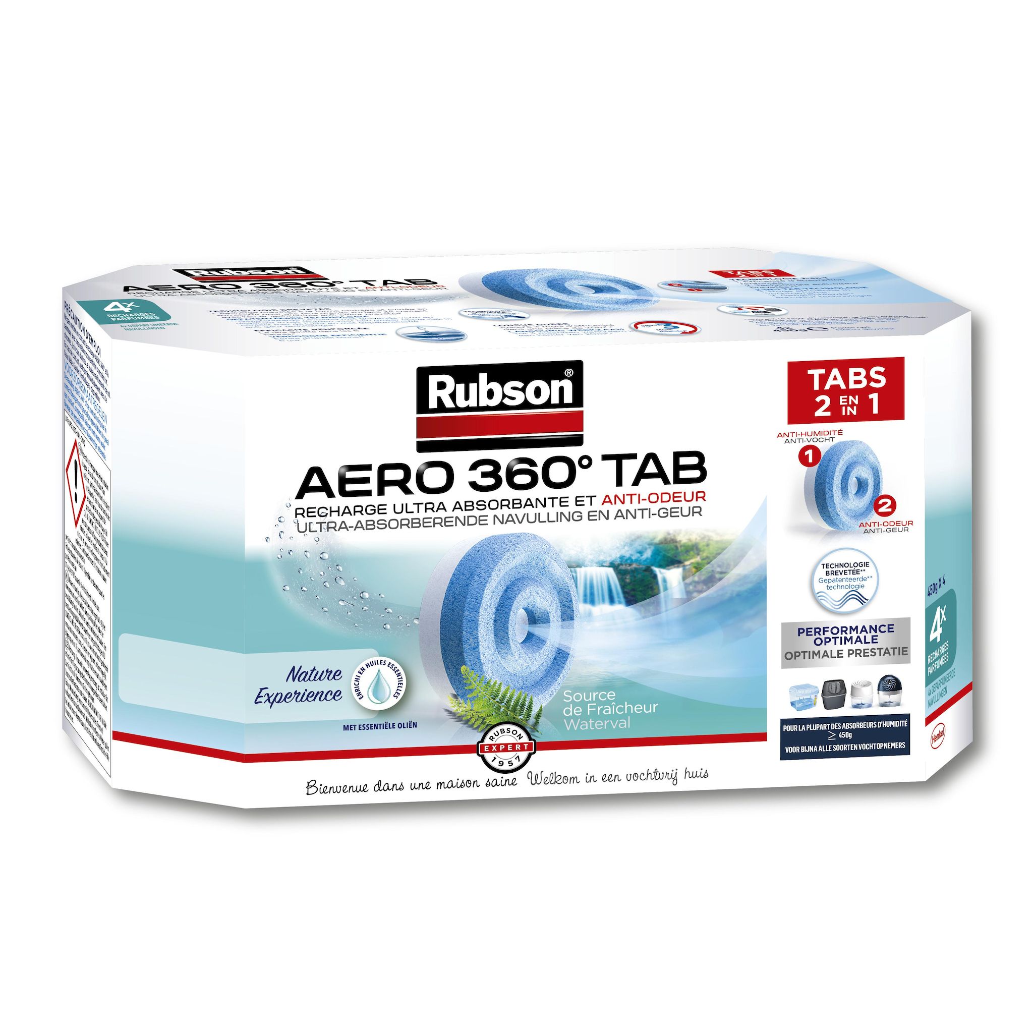 RUBSON 4 recharges aéro 360 aromatherapie confort vanille