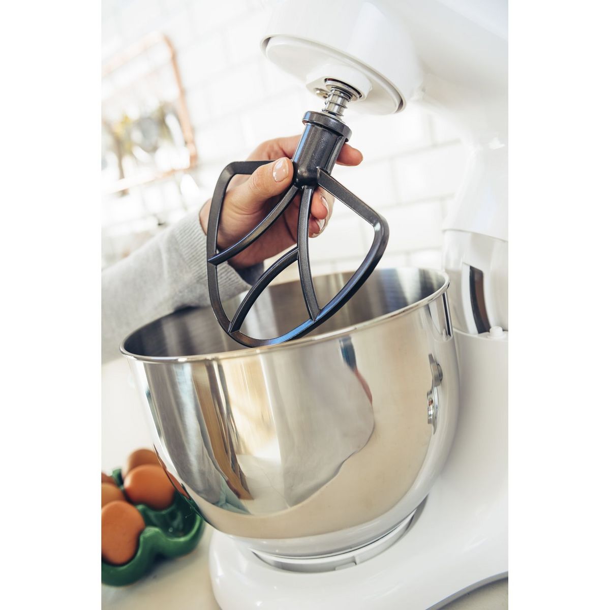 QILIVE Robot pâtissier multifonction avec hachoir Q.5101 - Blanc