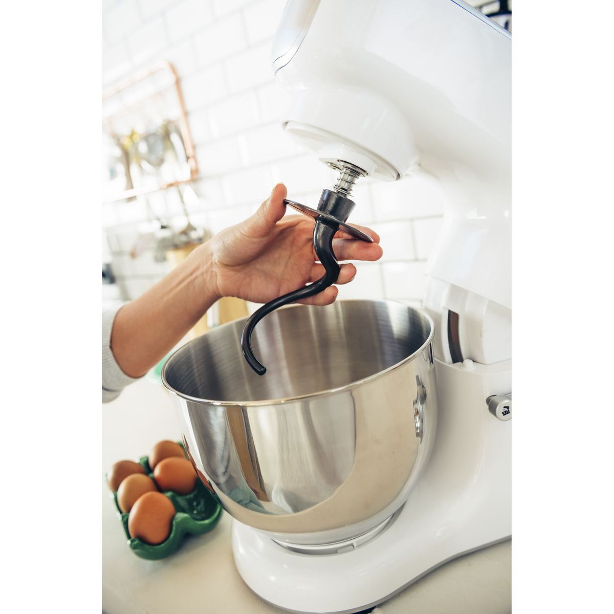 QILIVE Robot pâtissier multifonction avec hachoir Q.5101 - Blanc