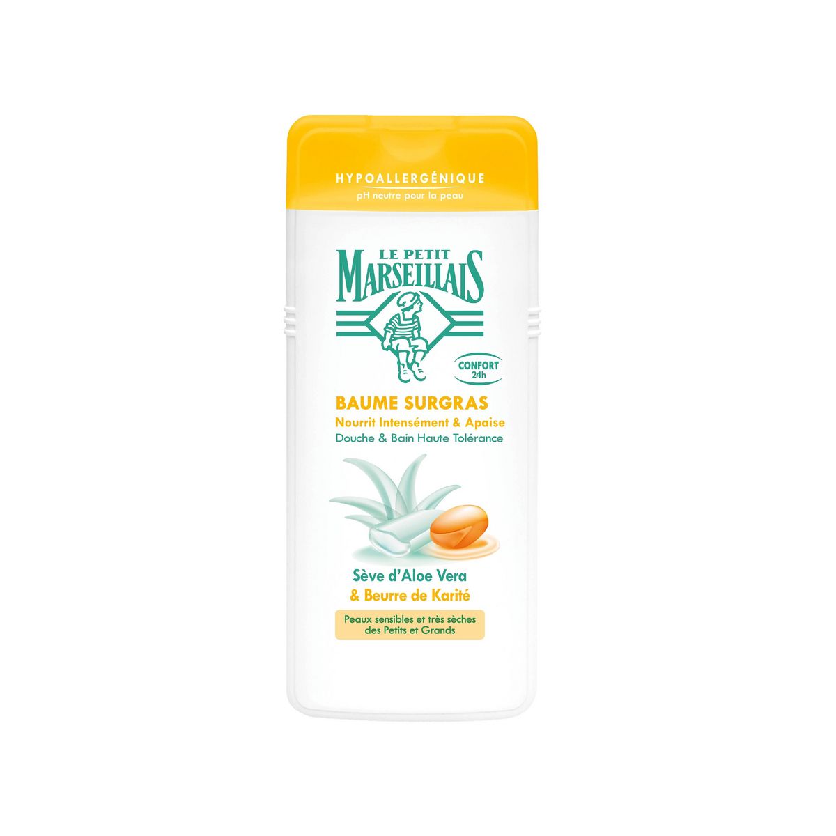 LE PETIT MARSEILLAIS Douche crème surgras hypoallergénique sève d'aloé vera et beurre de karité 650ml