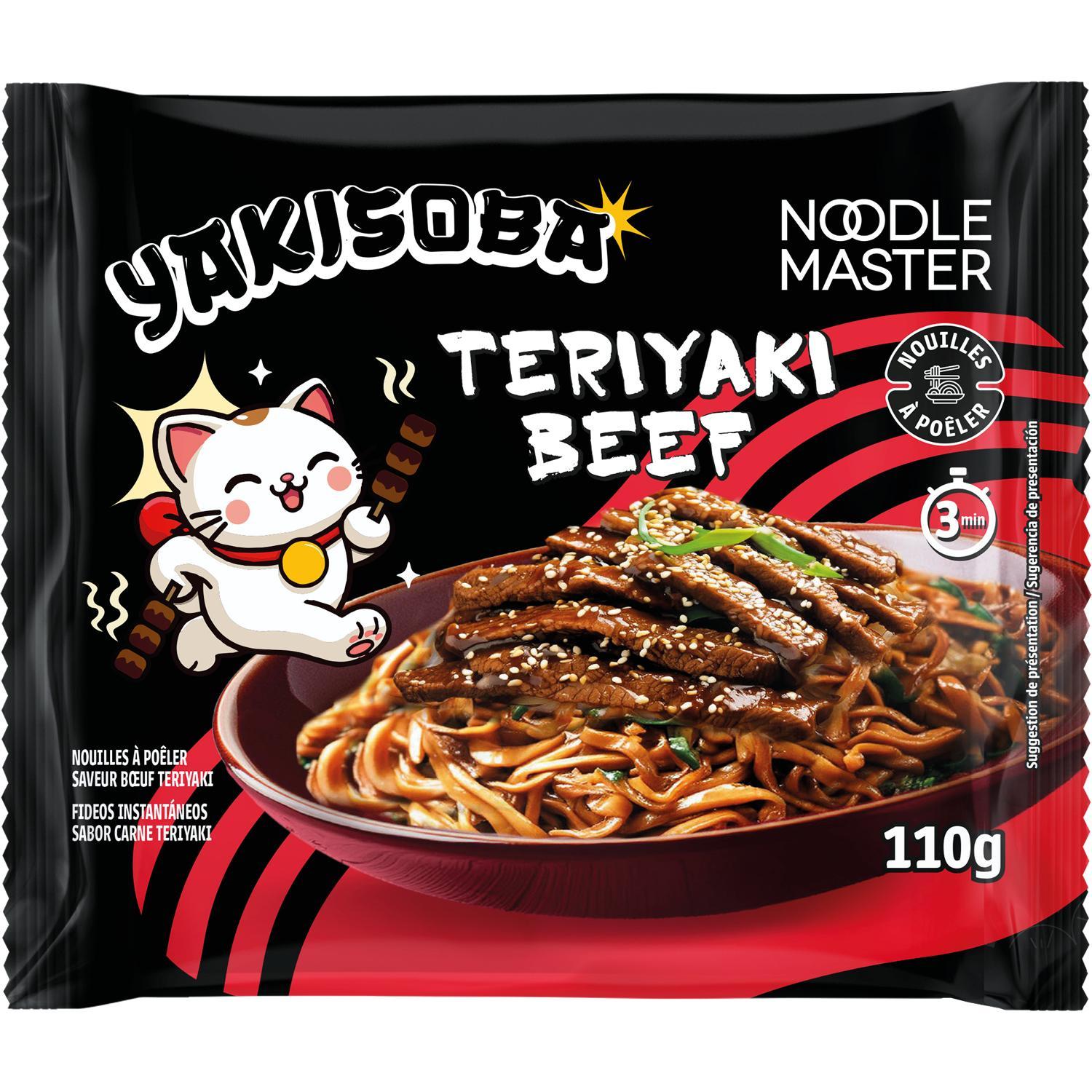YAKISOBA Nouilles asiatiques à poêler saveur bœuf et citron vert 110g