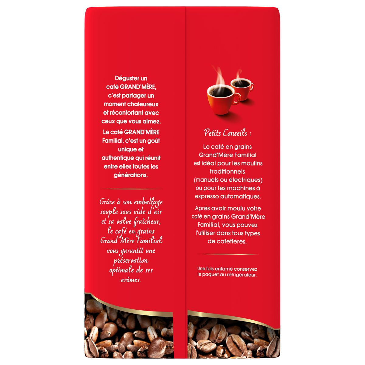 GRAND'MERE Café en grains familial 1kg