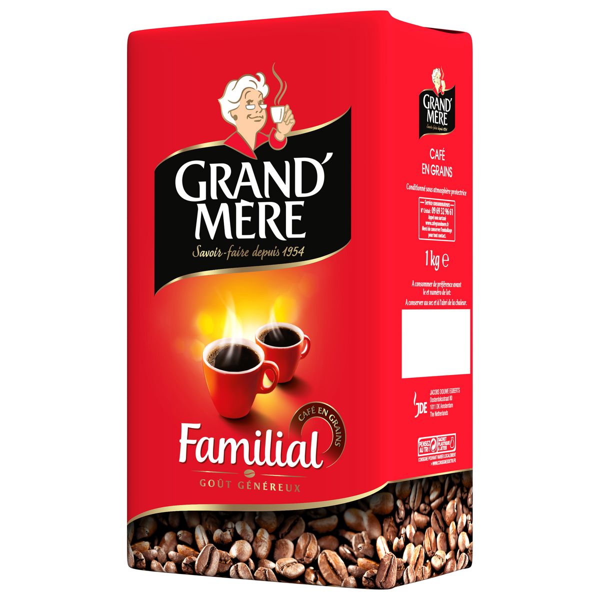 GRAND'MERE Café en grains familial 1kg