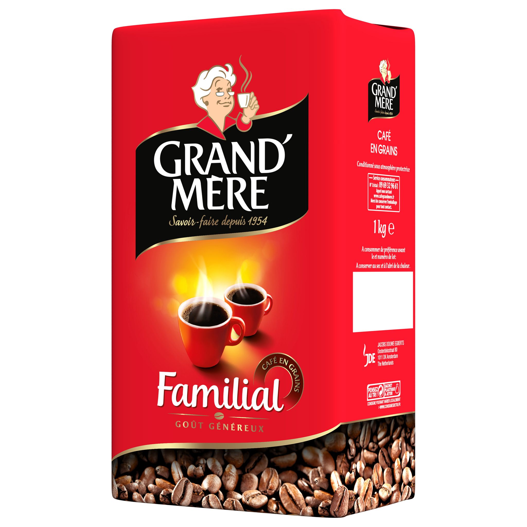 Voir la diapositive 4 : GRAND'MERE Café en grains familial 1kg