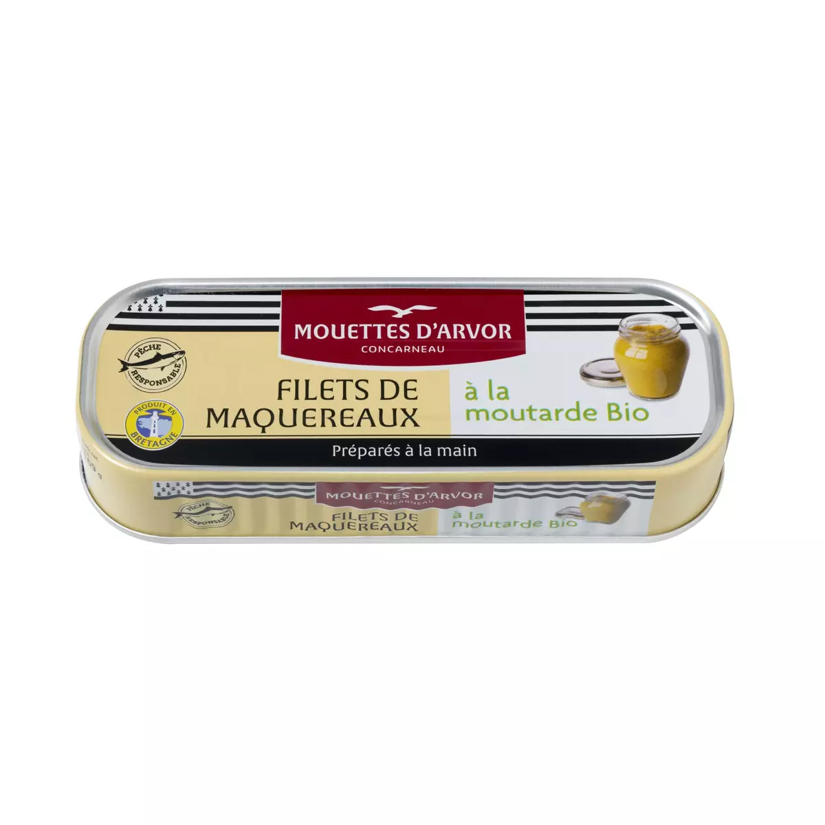 MOUETTES D'ARVOR Filets de maquereaux à la moutarde bio 169g