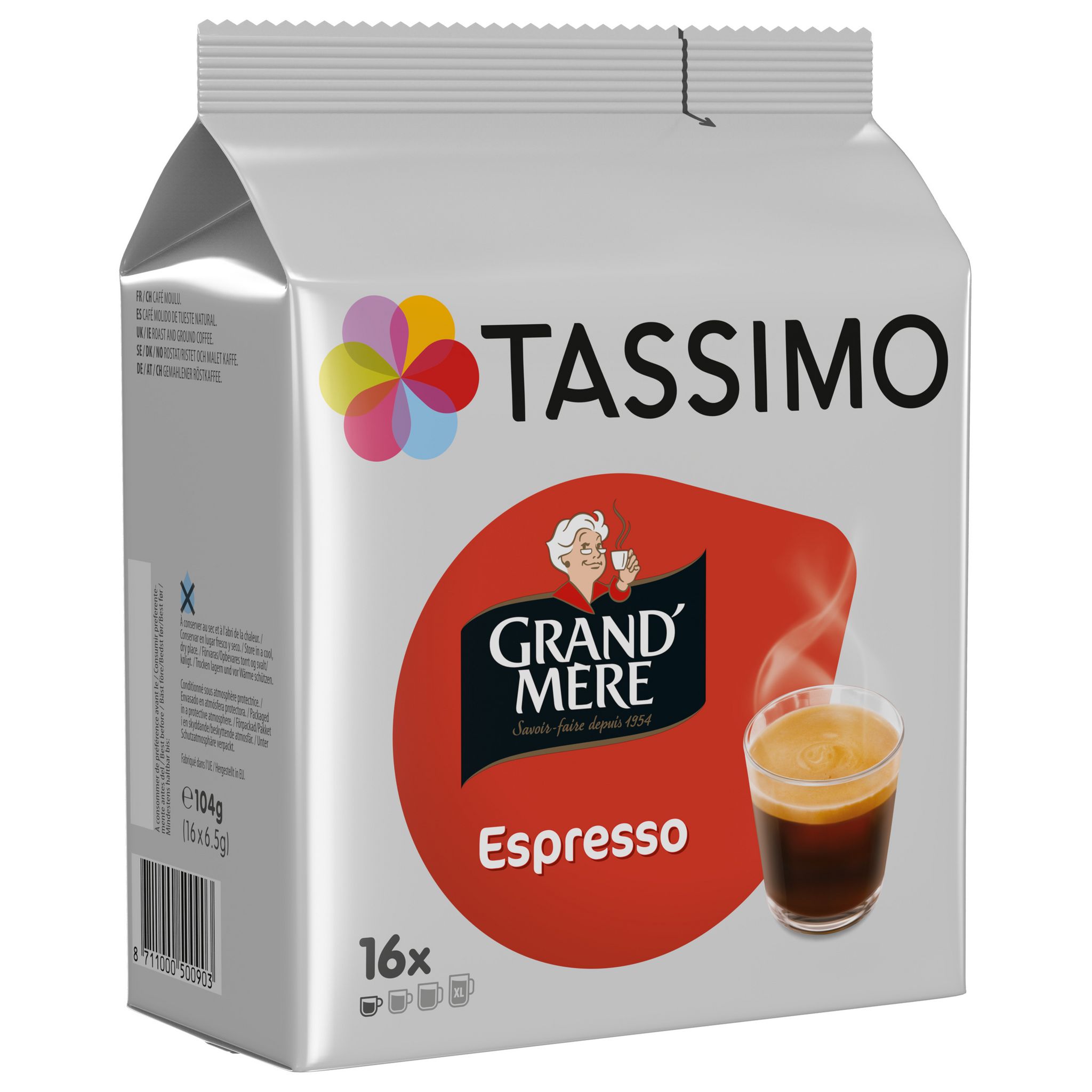 Voir la diapositive 2 : TASSIMO Dosettes de café Grand'Mère Espresso 16 dosettes 104g
