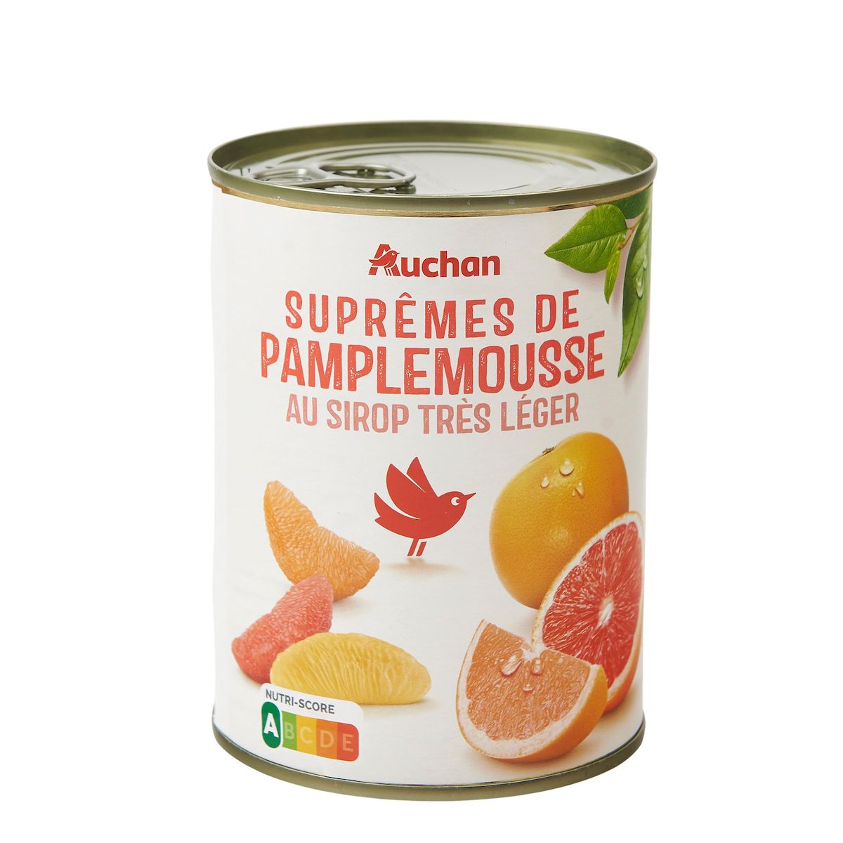 AUCHAN Suprêmes de pamplemousse au sirop très léger 2-3 portions 540g