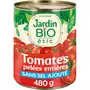 JARDIN BIO ETIC Tomates pelées entières au jus 800g