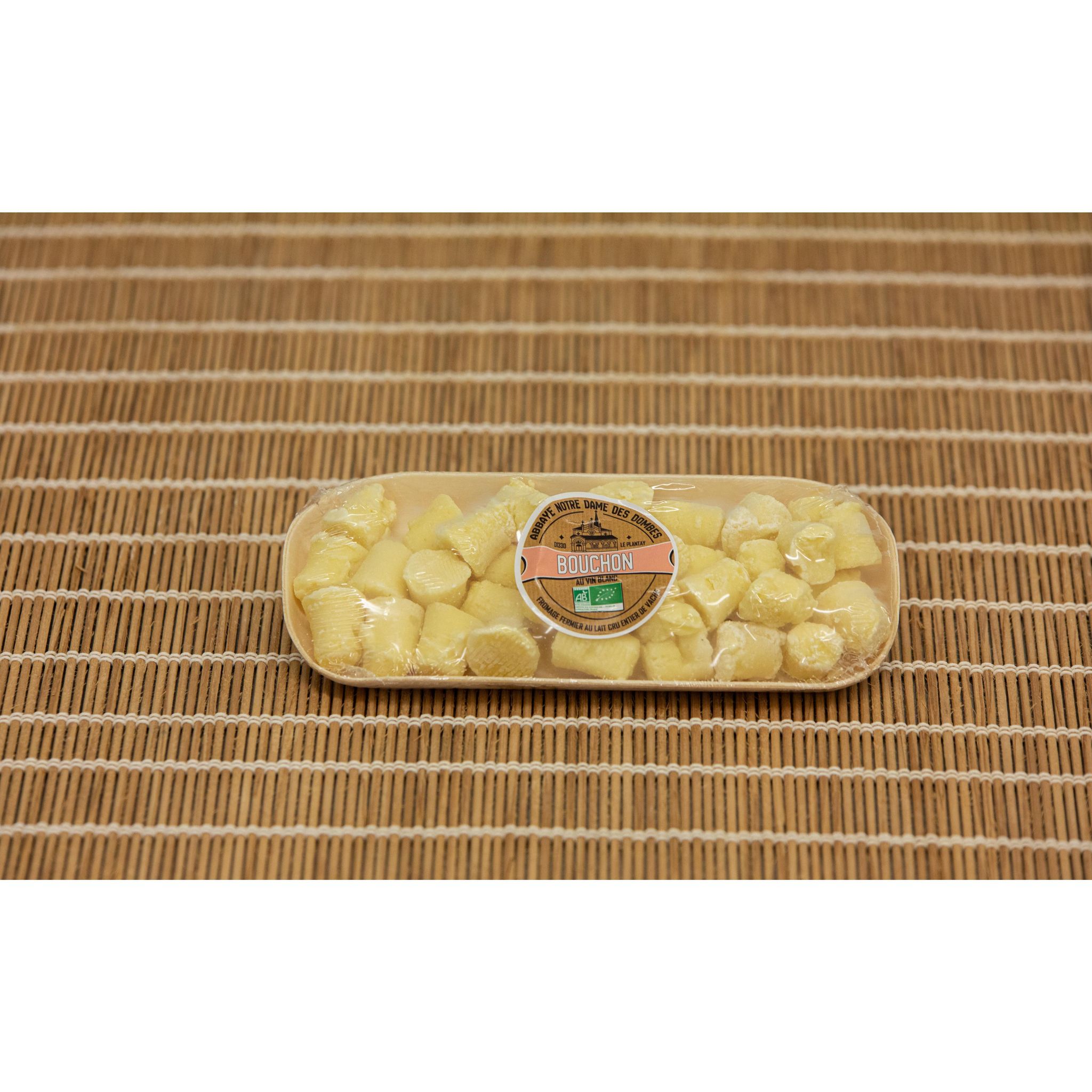 ABBAYE DES DOMBES Bouchon apéritif lait de vache cru Bio au vin blanc 100g