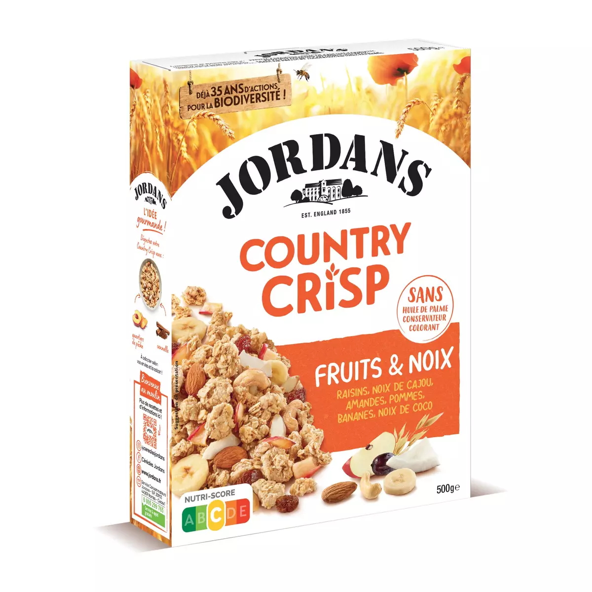 JORDAN'S Country Crisp Céréales fruits et noix 500g