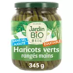 JARDIN BIO ETIC Haricots verts extra fins rangés main sans sel ajouté en bocal 345g