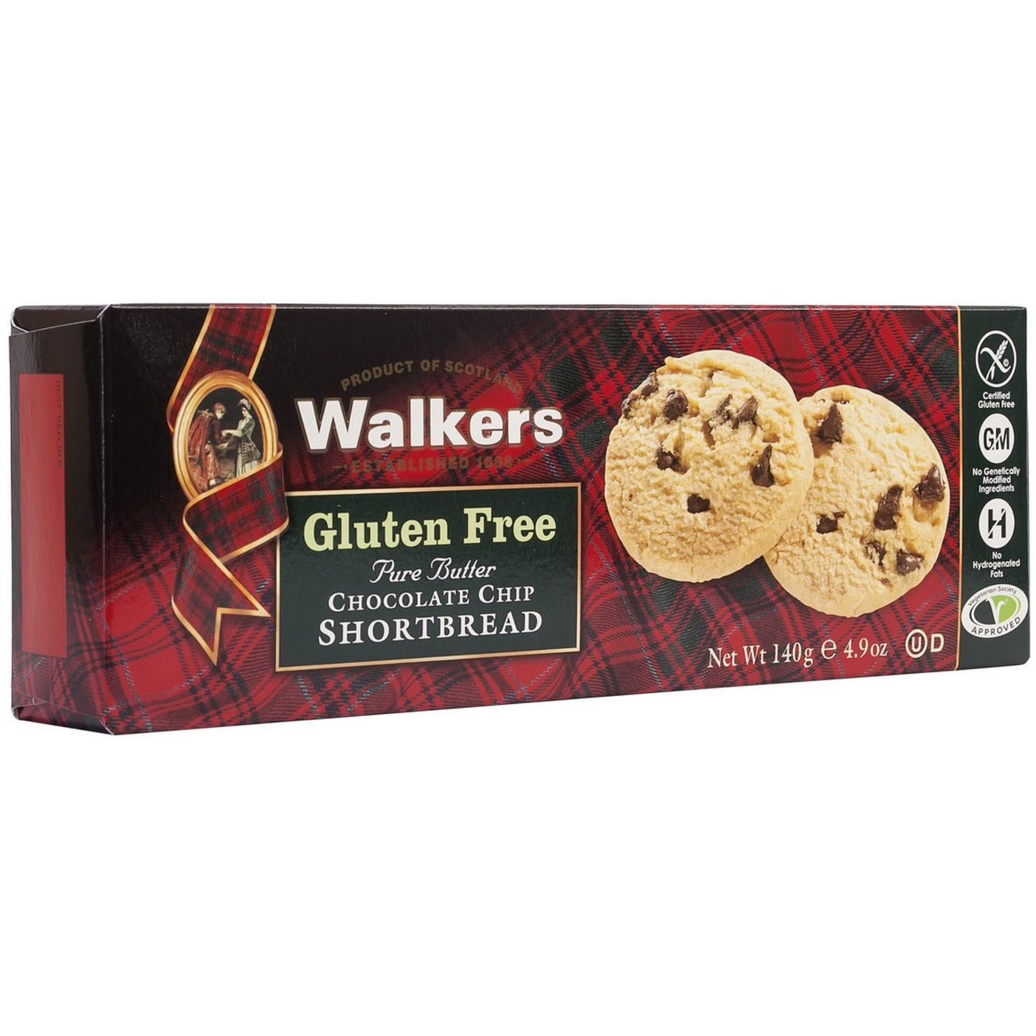 Voir la diapositive 2 : WALKERS Biscuits sablés aux pépites de chocolat sans gluten 140g