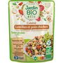 Voir la diapositive 2 : JARDIN BIO ETIC Lentilles et pois chiches cuisinés sans gluten 250g