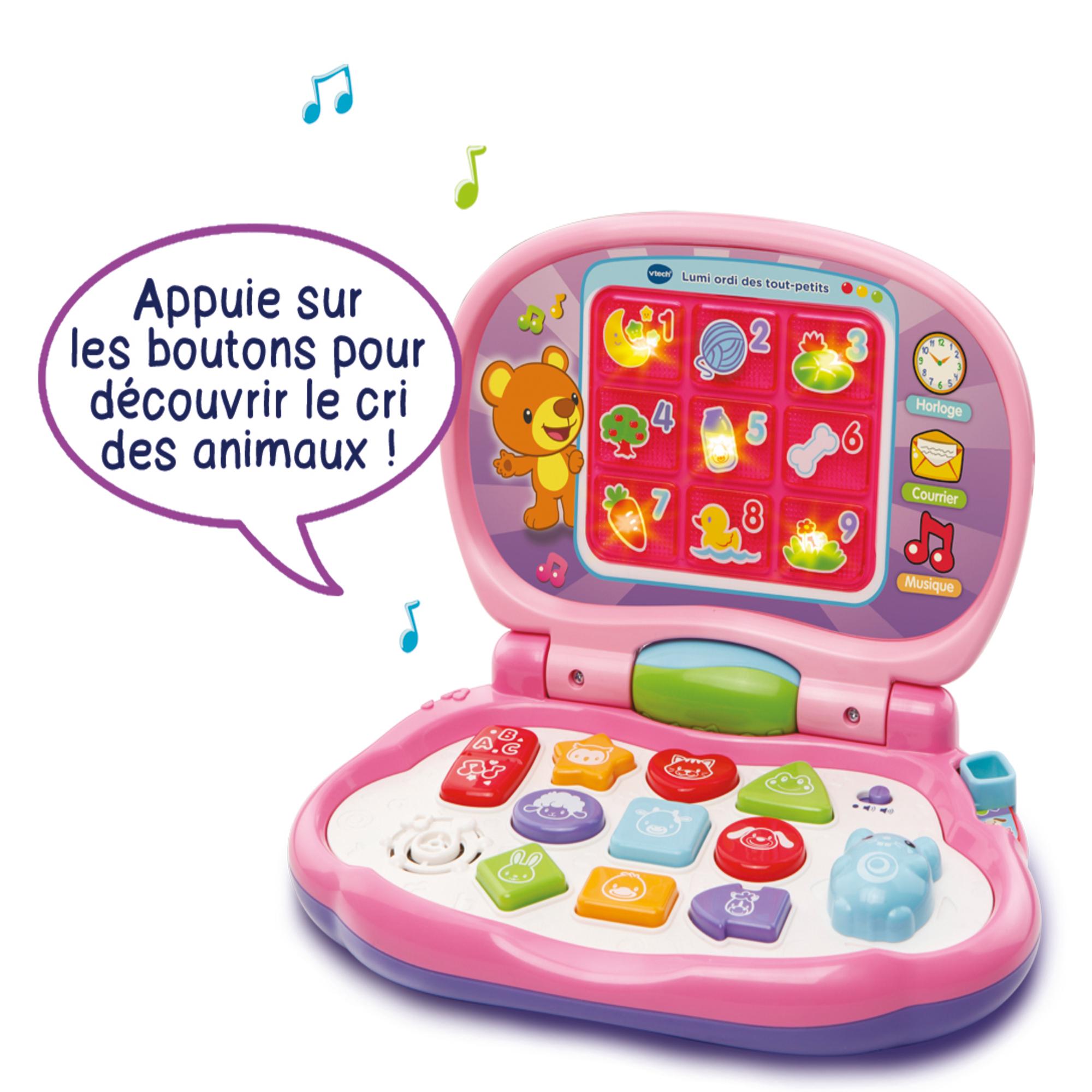 VTECH Ordinateur Lumi ordi des tout-petits - Rose