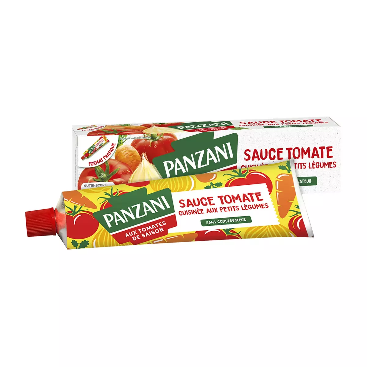 PANZANI Sauce tomate cuisinée aux petits légumes en tube 180g