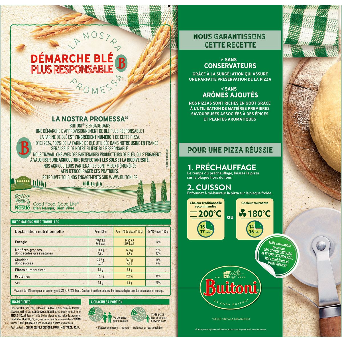 BUITONI Pizza la grandiosa 4 fromages 570g