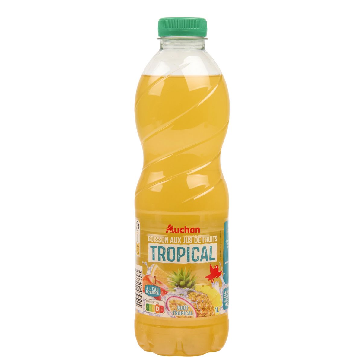 AUCHAN Boisson aux jus de fruits à base de concentrés goût tropical 1l