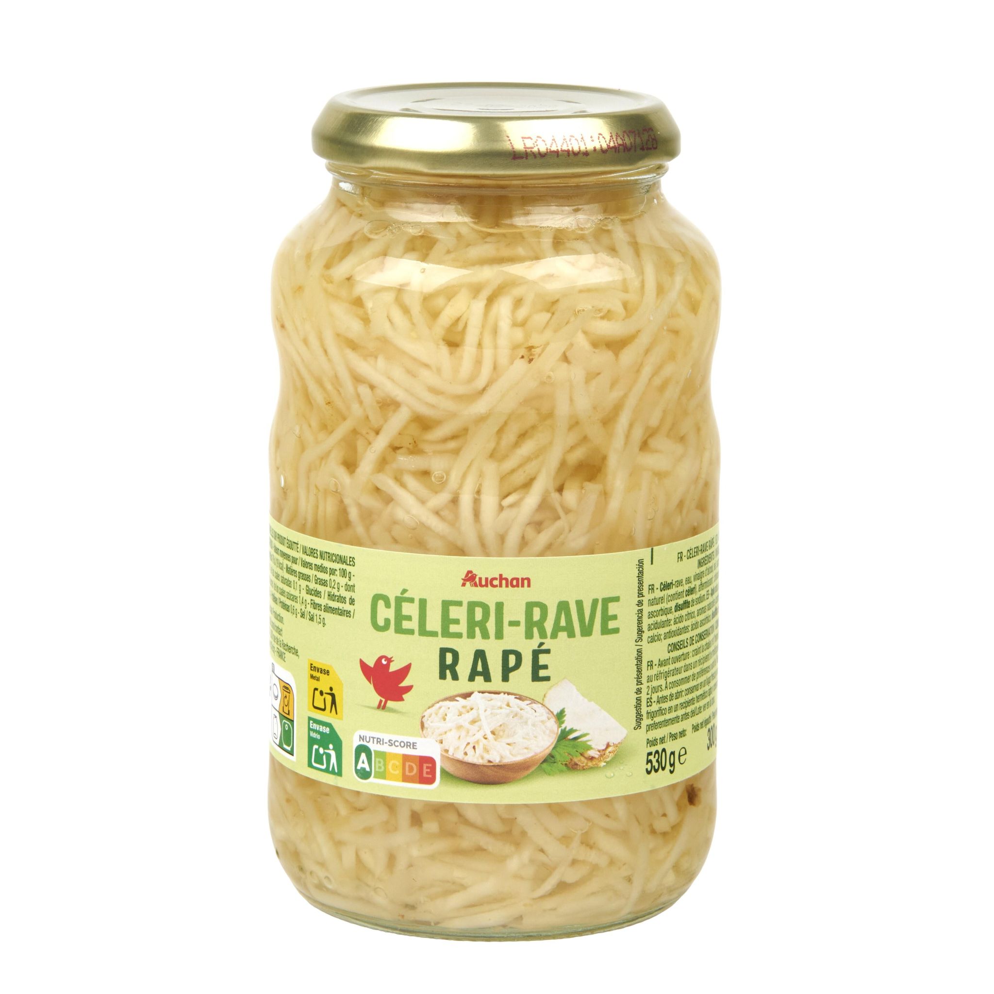 Voir la diapositive 4 : AUCHAN Céleri rave râpé en bocal 300g