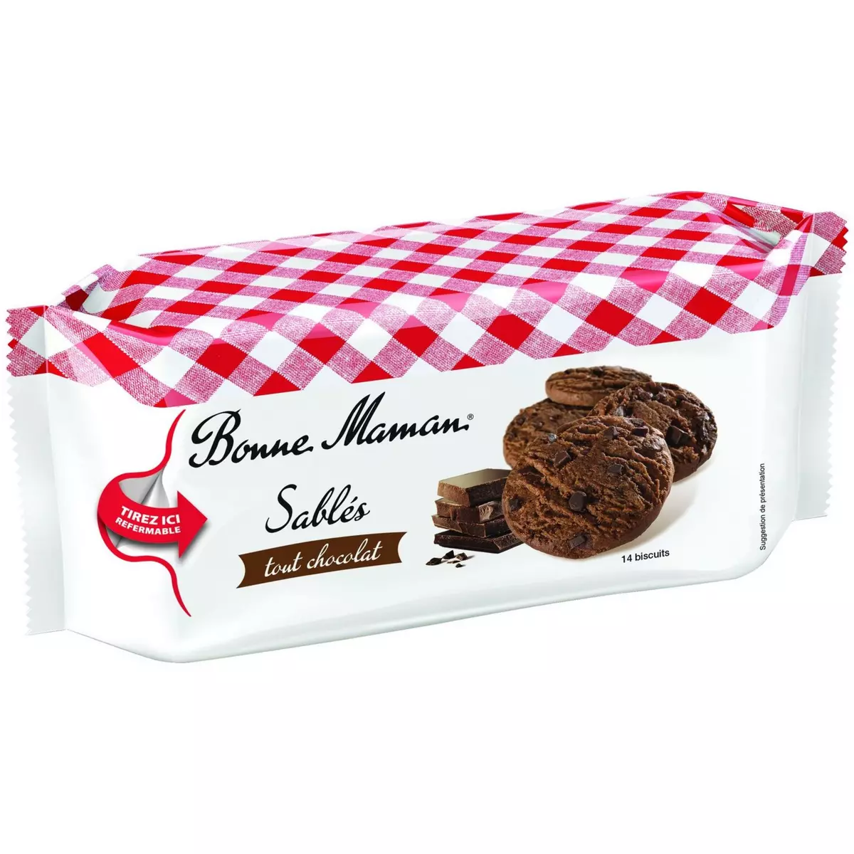 BONNE MAMAN Biscuits sablés tout chocolat 14 biscuits 150g