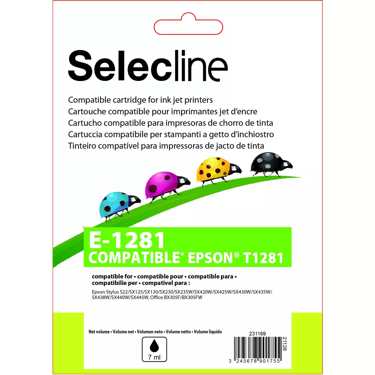 SELECLINE Cartouche Noir E-1281