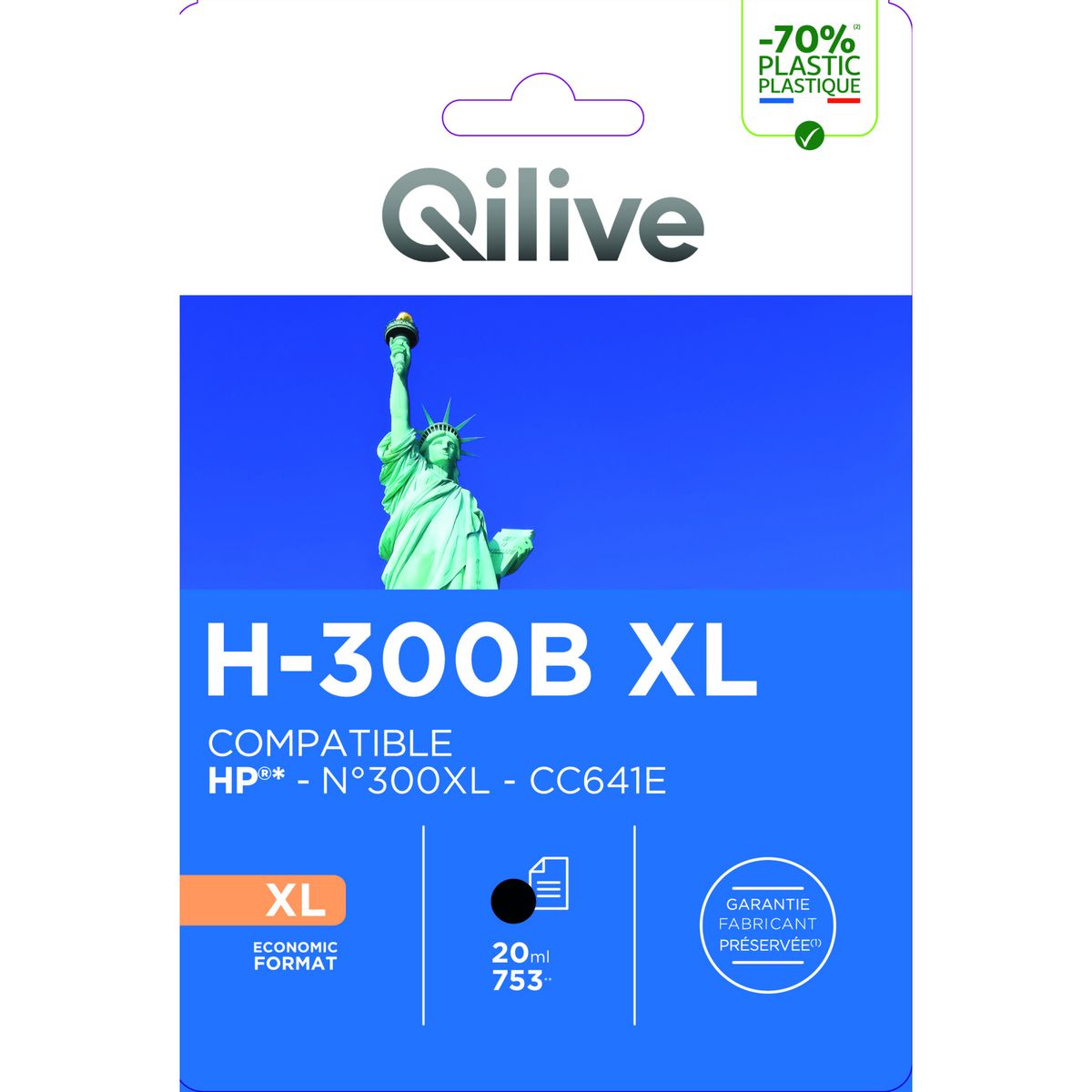 QILIVE Cartouche Noir H-300B XL