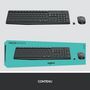 Voir la diapositive 2 : LOGITECH Combo Clavier et Souris MK235 AZERTY - Gris