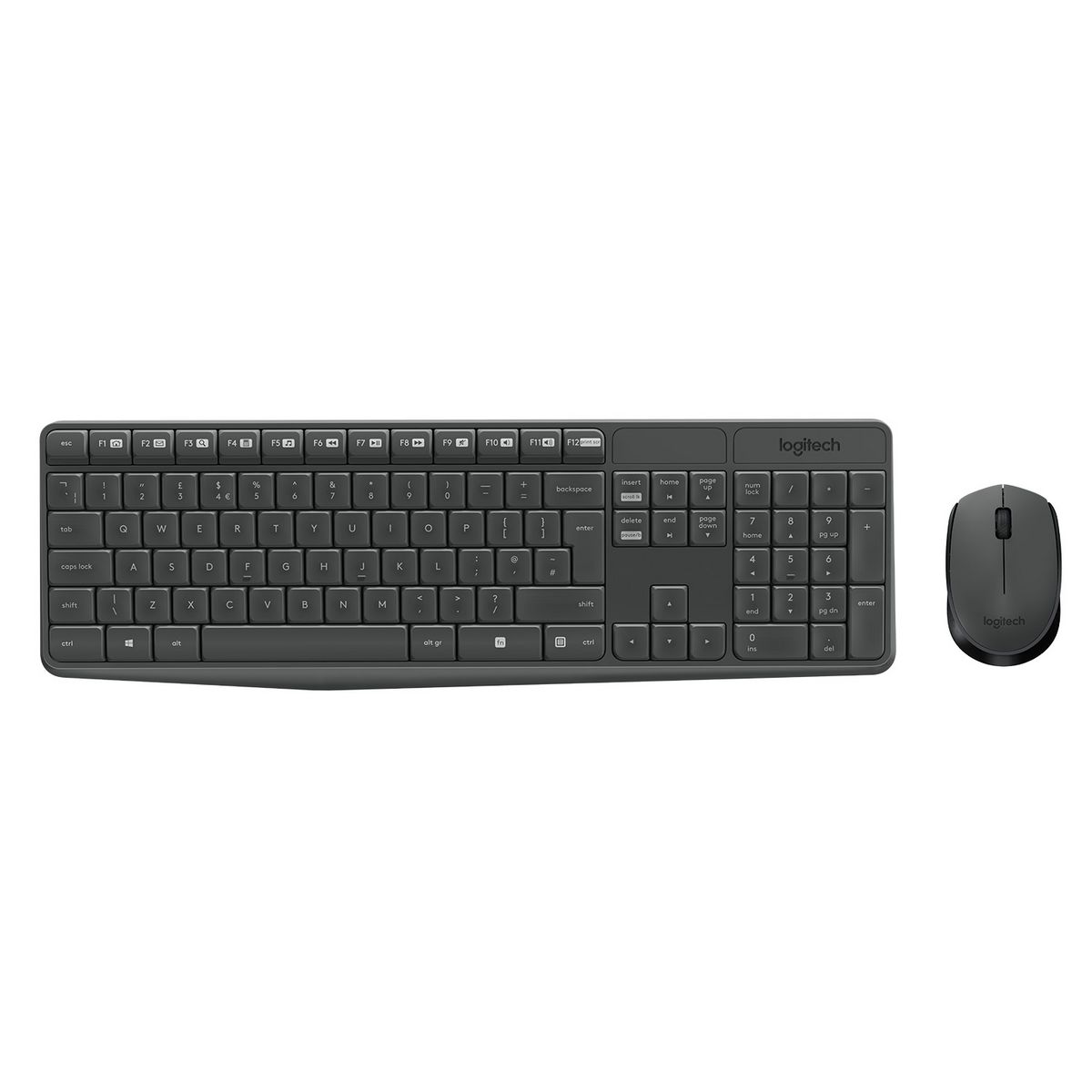LOGITECH Combo Clavier et Souris MK235 AZERTY - Gris