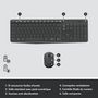 Voir la diapositive 3 : LOGITECH Combo Clavier et Souris MK235 AZERTY - Gris