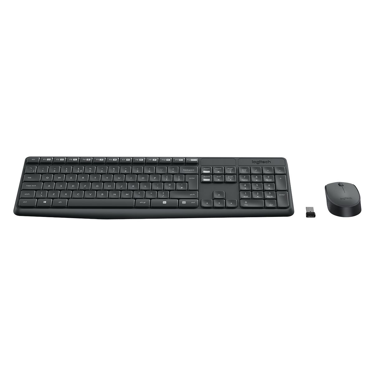 LOGITECH Combo Clavier et Souris MK235 AZERTY - Gris