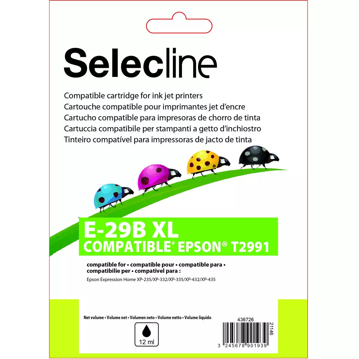 SELECLINE Cartouche Noir E-2991 XL