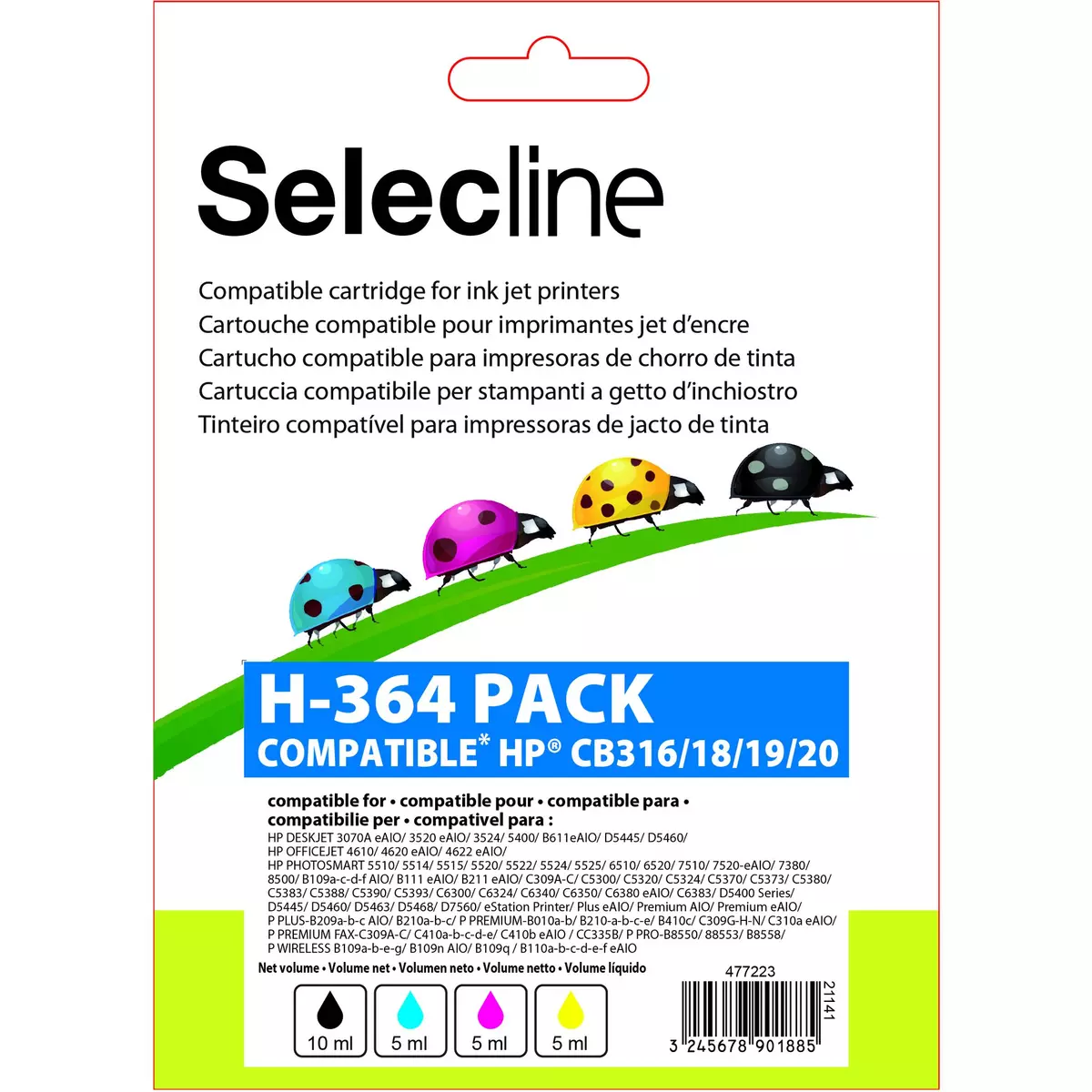 SELECLINE Cartouche 4 Couleurs H-364 PACK