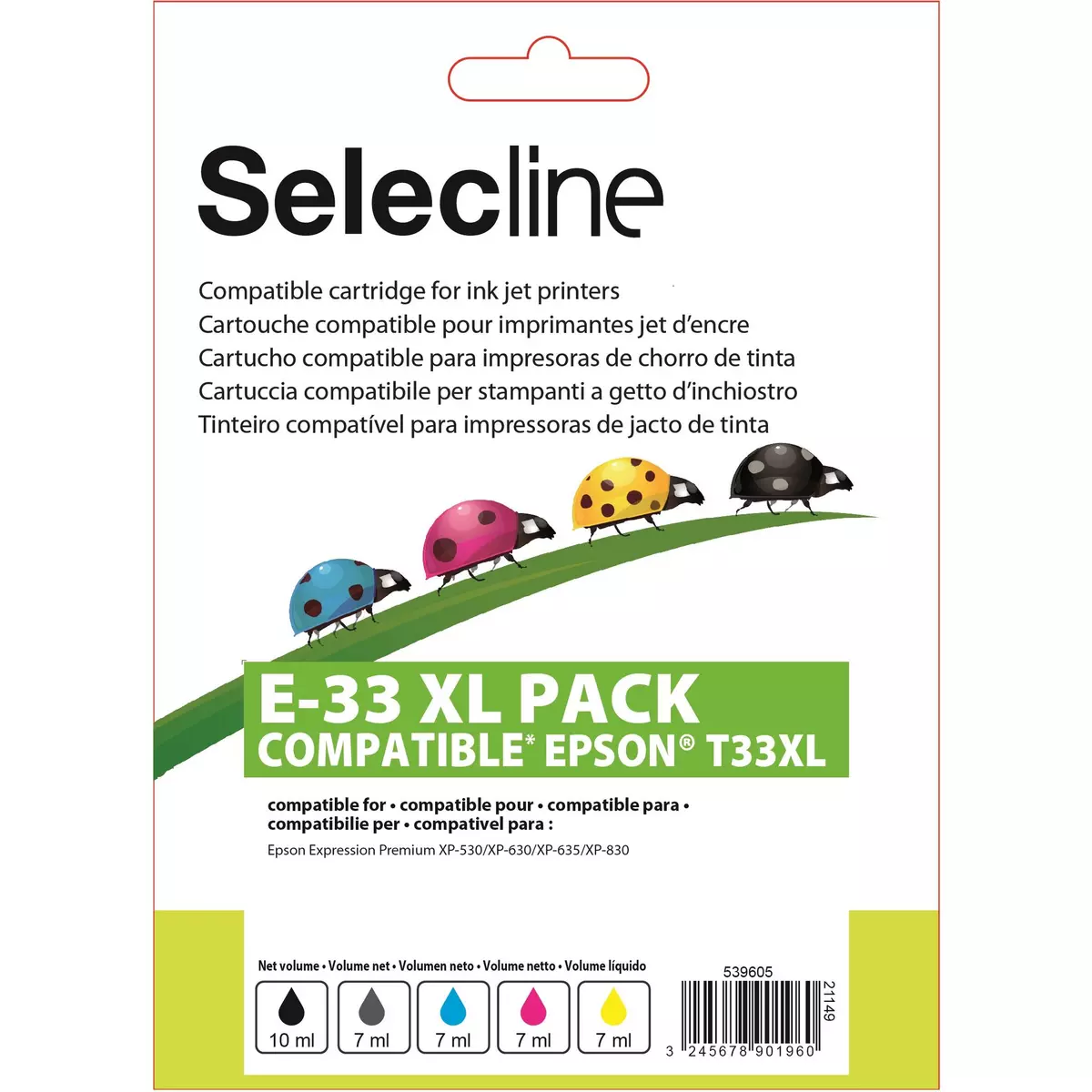 SELECLINE Cartouche 5 Couleurs E-33 XL PACK
