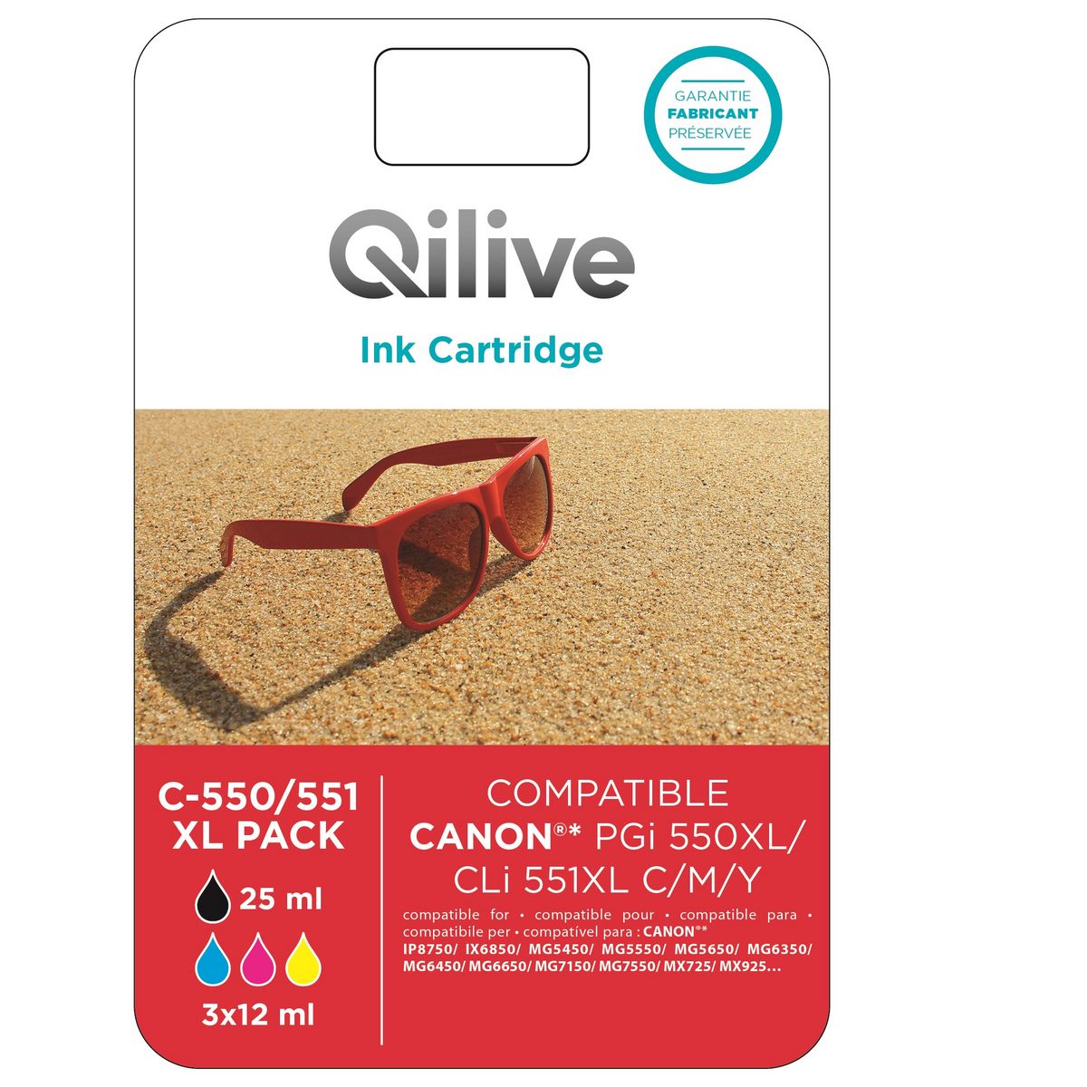 QILIVE Cartouche 4 Couleurs C-551 XL