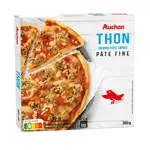 AUCHAN Pizza pâte fine au thon 350g