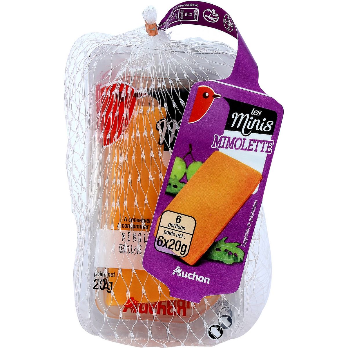 AUCHAN Mimolette 6 portions 120g